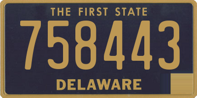 DE license plate 758443