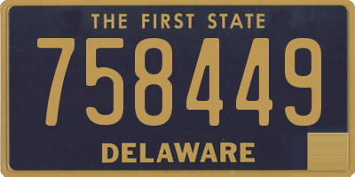 DE license plate 758449
