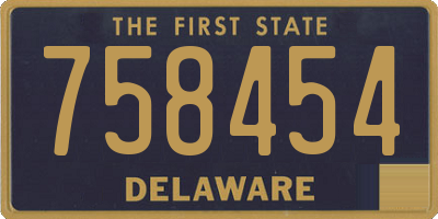DE license plate 758454