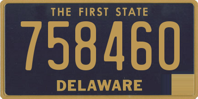 DE license plate 758460