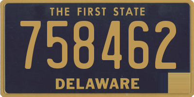 DE license plate 758462