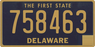 DE license plate 758463