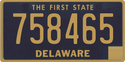 DE license plate 758465