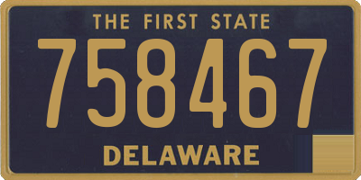 DE license plate 758467
