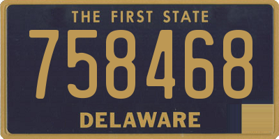 DE license plate 758468
