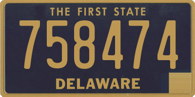 DE license plate 758474