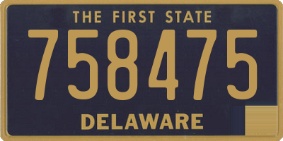 DE license plate 758475