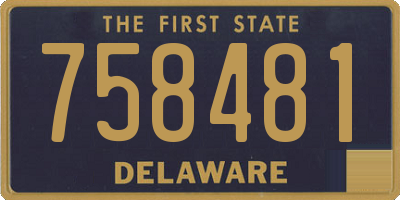 DE license plate 758481
