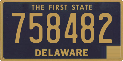 DE license plate 758482