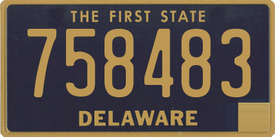 DE license plate 758483