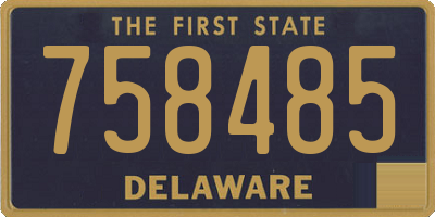 DE license plate 758485