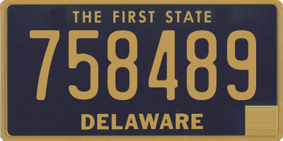DE license plate 758489