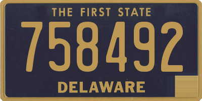 DE license plate 758492