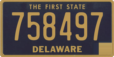 DE license plate 758497