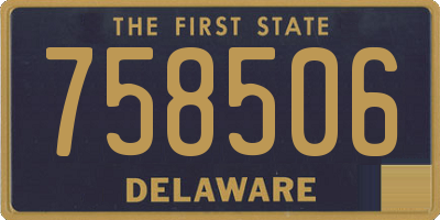 DE license plate 758506