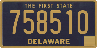 DE license plate 758510