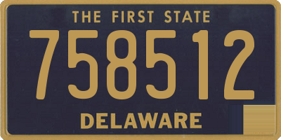DE license plate 758512