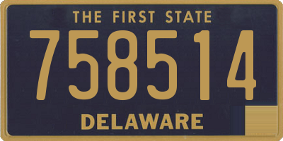 DE license plate 758514