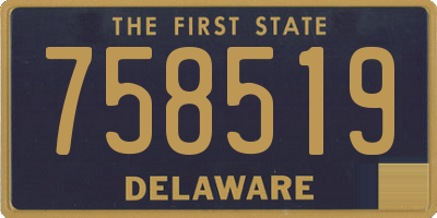 DE license plate 758519