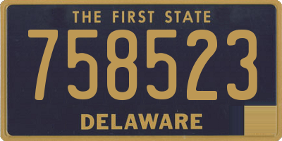 DE license plate 758523