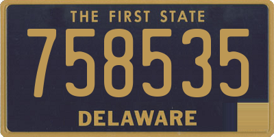 DE license plate 758535