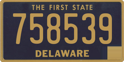 DE license plate 758539