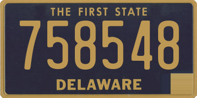 DE license plate 758548