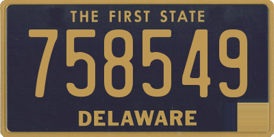 DE license plate 758549