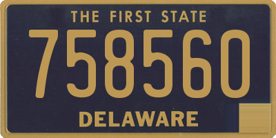DE license plate 758560