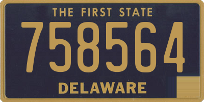 DE license plate 758564