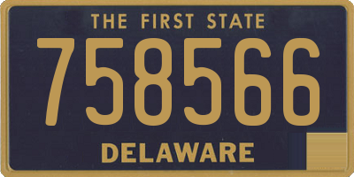 DE license plate 758566