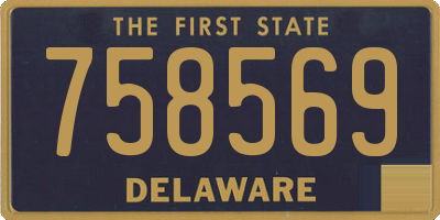 DE license plate 758569