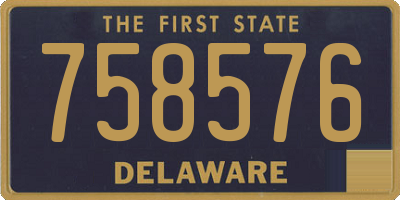 DE license plate 758576