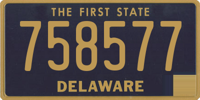 DE license plate 758577