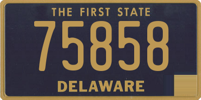 DE license plate 75858