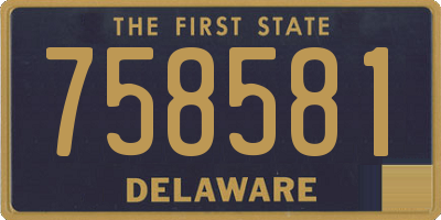 DE license plate 758581