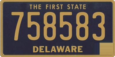 DE license plate 758583