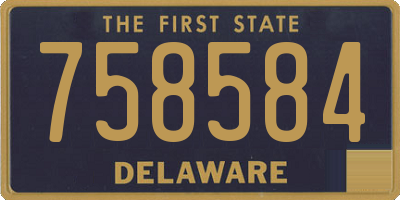 DE license plate 758584