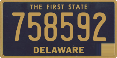 DE license plate 758592