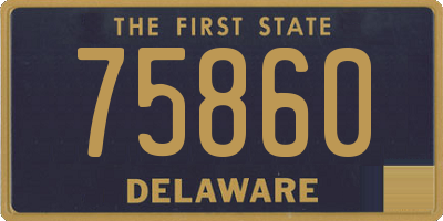 DE license plate 75860