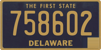 DE license plate 758602