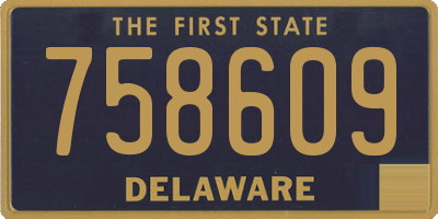 DE license plate 758609