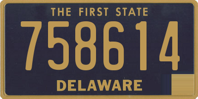 DE license plate 758614
