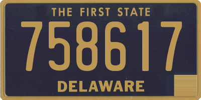 DE license plate 758617