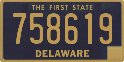 DE license plate 758619