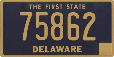 DE license plate 75862