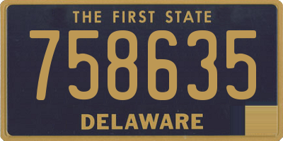 DE license plate 758635