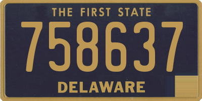 DE license plate 758637