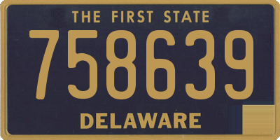 DE license plate 758639