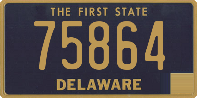 DE license plate 75864